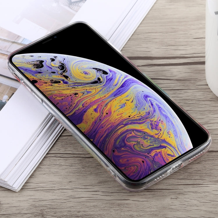 For iPhone XS Max 3D Epoxy Bear Pattern Shockproof Soft PC+TPU Case(Transparent)