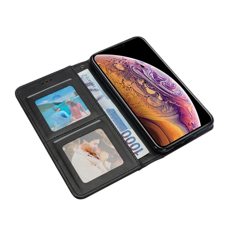 For iPhone XS Max Splicing Horizontal Flip PU Leather Case with Holder & Card Slots & Wallet & Photo Frame