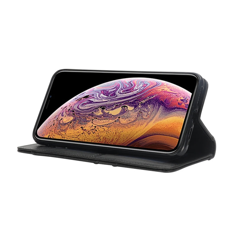 For iPhone XS Max Splicing Horizontal Flip PU Leather Case with Holder & Card Slots & Wallet & Photo Frame