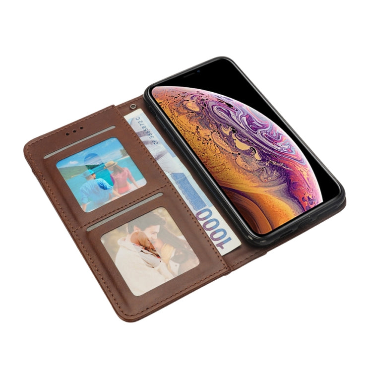 For iPhone XS Max Splicing Horizontal Flip PU Leather Case with Holder & Card Slots & Wallet & Photo Frame