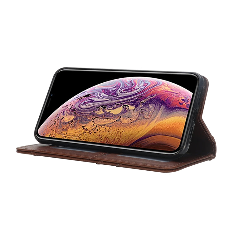 For iPhone XS Max Splicing Horizontal Flip PU Leather Case with Holder & Card Slots & Wallet & Photo Frame