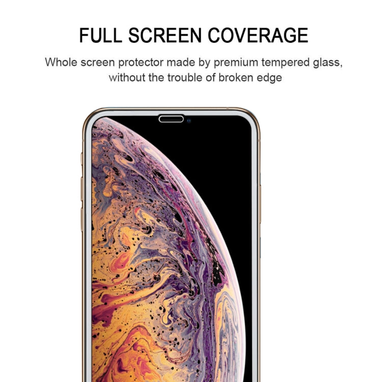For iPhone XS Max 9H 2.5D Ultrathin Silk-screen Carbon Fiber Full Screen Protector Film