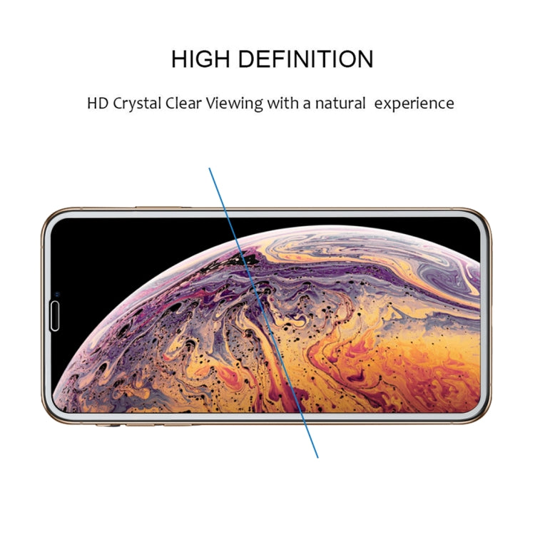 For iPhone XS Max 9H 2.5D Ultrathin Silk-screen Carbon Fiber Full Screen Protector Film