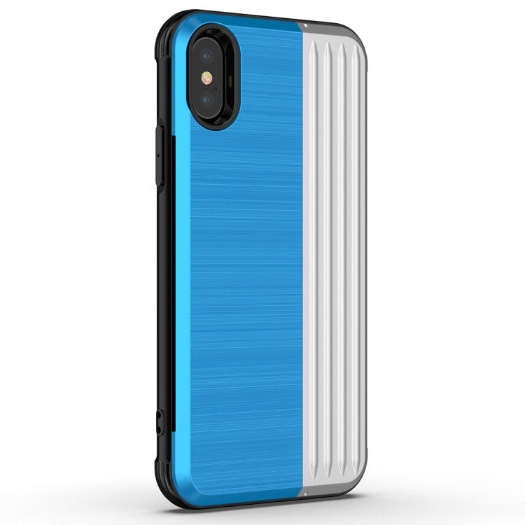 For iPhone XS Max TPU + PC Protective Case with Card Slot and Holder