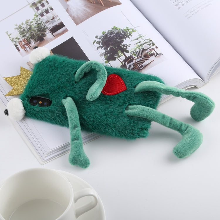 For iPhone XS Max Frog Prince Shape Villus TPU Case