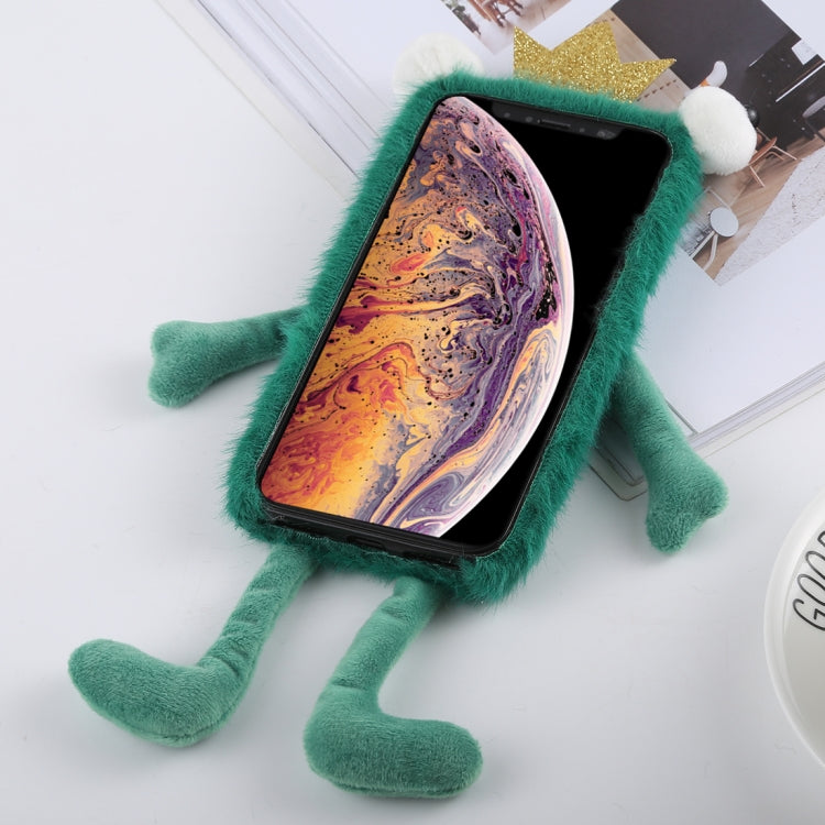 For iPhone XS Max Frog Prince Shape Villus TPU Case