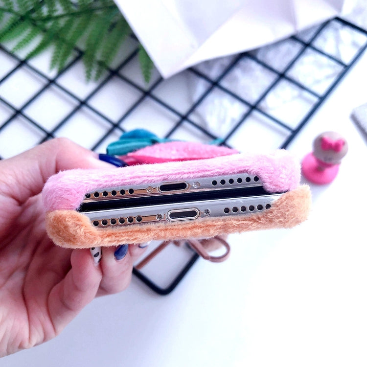 For iPhone XS Max 3D Fur Ball & Star Plush Case