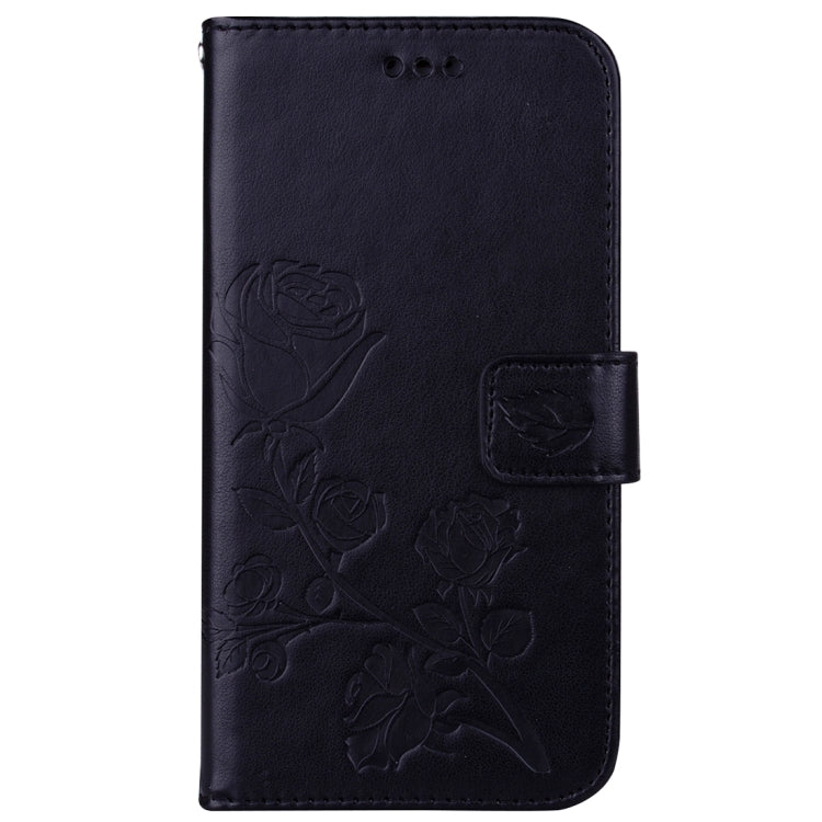 For iPhone XS Max Rose Embossed Horizontal Flip PU Leather Case with Holder & Card Slots & Wallet