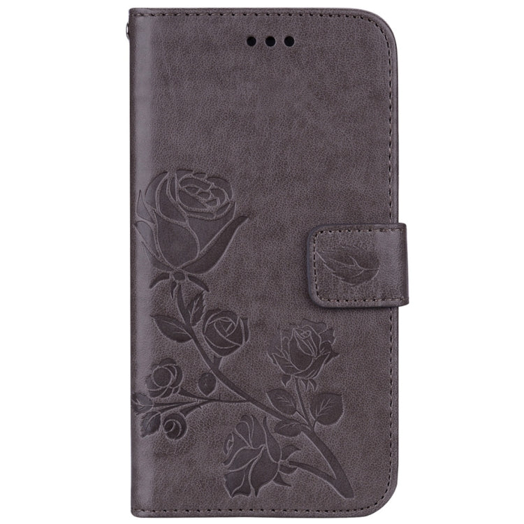 For iPhone XS Max Rose Embossed Horizontal Flip PU Leather Case with Holder & Card Slots & Wallet