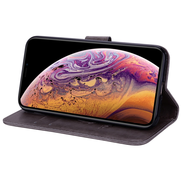 For iPhone XS Max Rose Embossed Horizontal Flip PU Leather Case with Holder & Card Slots & Wallet