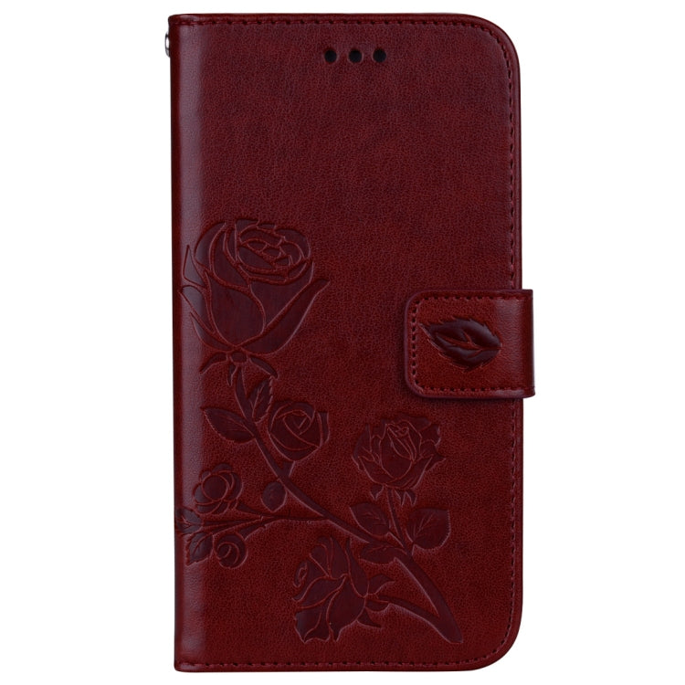 For iPhone XS Max Rose Embossed Horizontal Flip PU Leather Case with Holder & Card Slots & Wallet