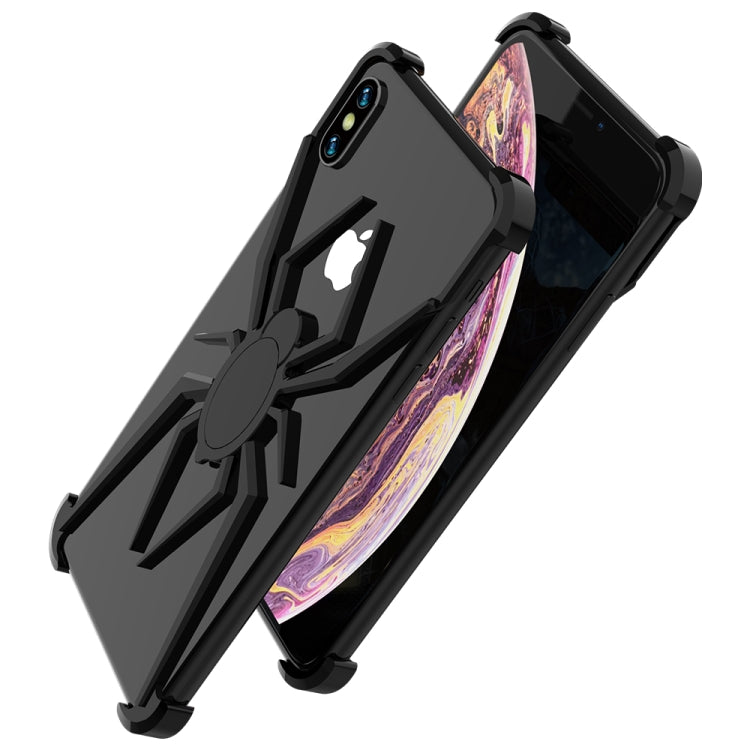 For iPhone XS Max R-JUST Buckle Spider Mobile Phone Case (Black)