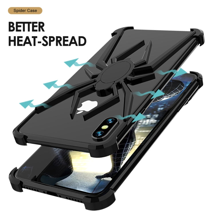 For iPhone XS Max R-JUST Buckle Spider Mobile Phone Case (Black)