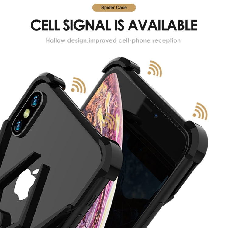 For iPhone XS Max R-JUST Buckle Spider Mobile Phone Case (Black)