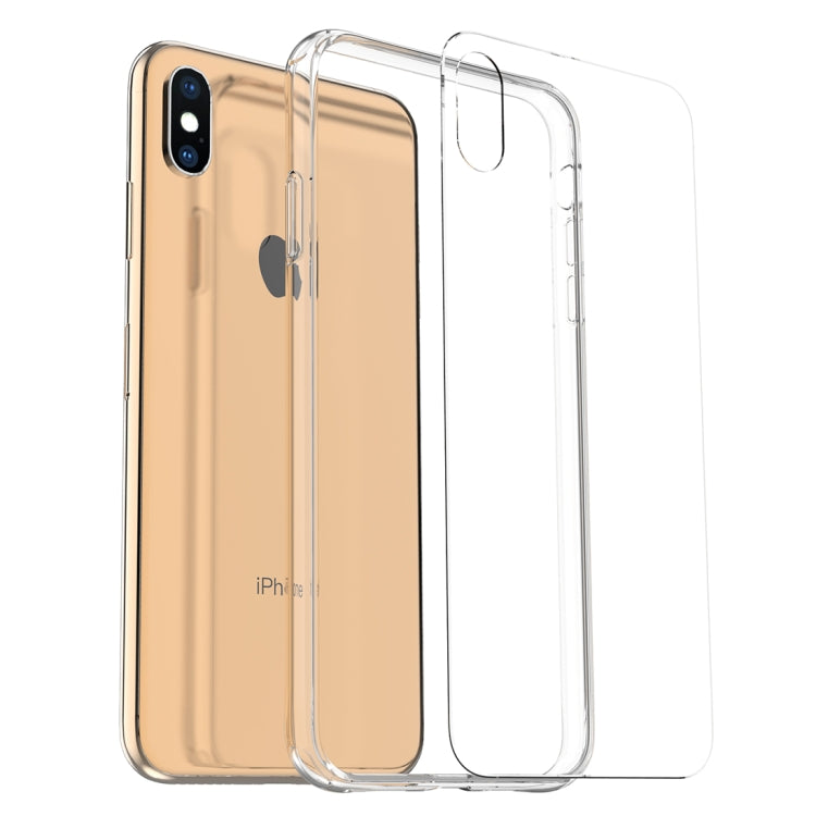For iPhone XS Max Transparent Tempered Glass Shockproof Case