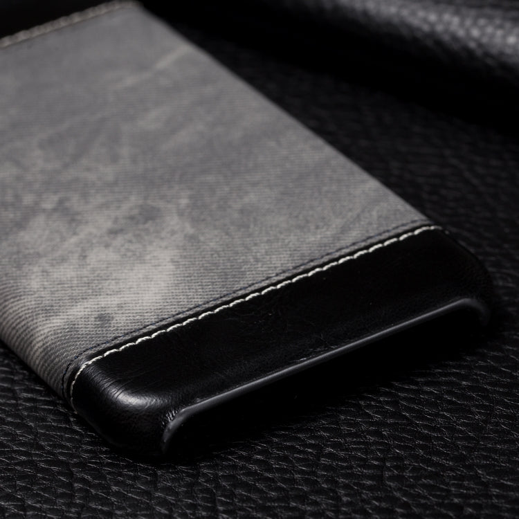 For iPhone XS Max Denim Texture PC+PU Protective Case