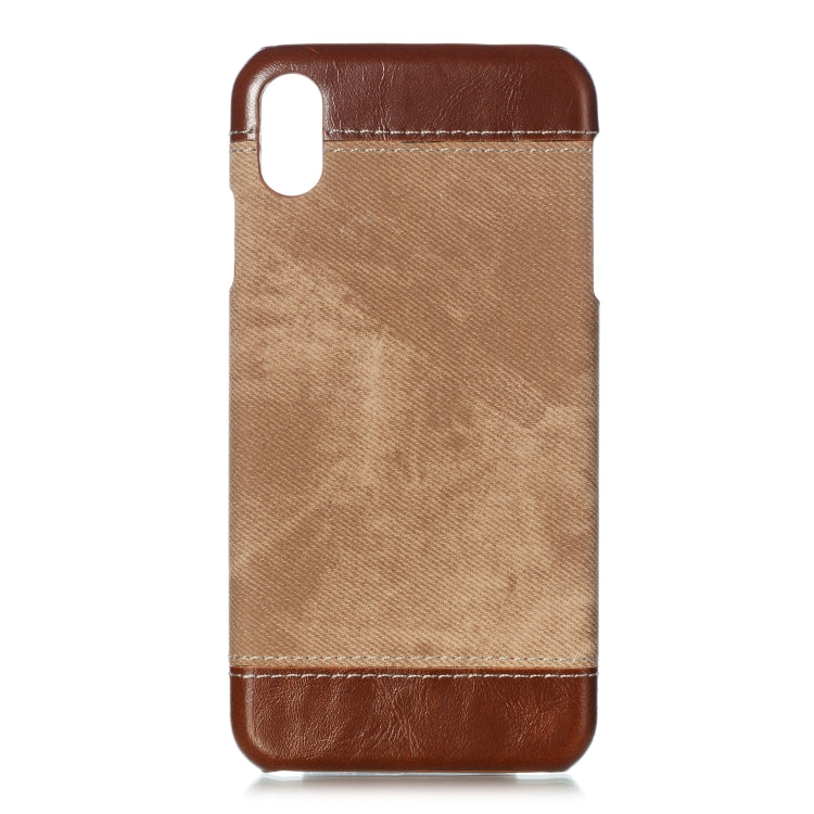 For iPhone XS Max Denim Texture PC+PU Protective Case