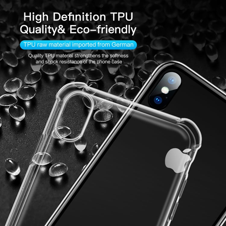 For iPhone XS Max ROCK Fence S Series Slim TPU Protective Case (Transparent)