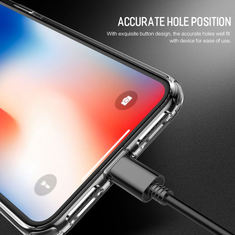 For iPhone XS Max ROCK Pure Series Slim TPU + HD PC Protective Case (Transparent)