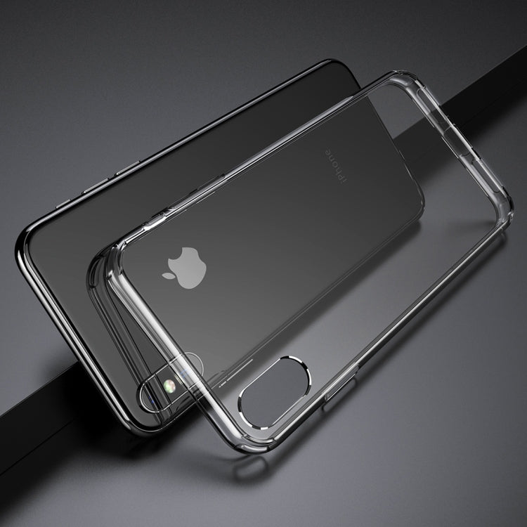 For iPhone XS Max ROCK Pure Series Slim TPU + HD PC Protective Case (Transparent)