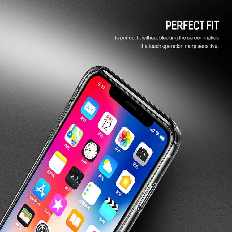 For iPhone XS Max ROCK Pure Series Slim TPU + HD PC Protective Case (Transparent)