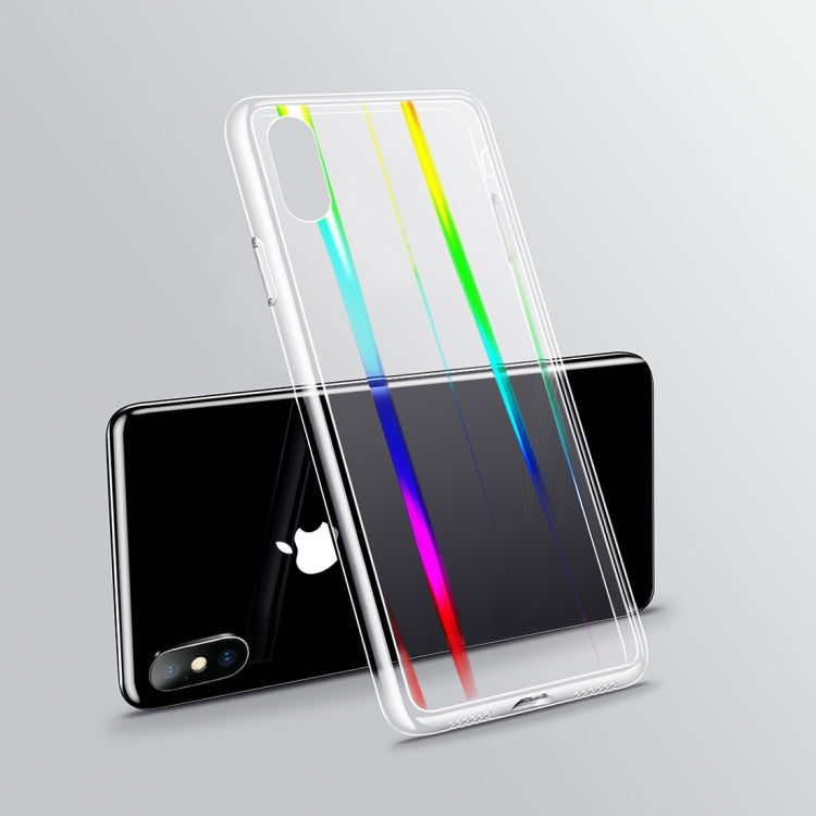 For iPhone XS Max Twilight Transparent Glass Case