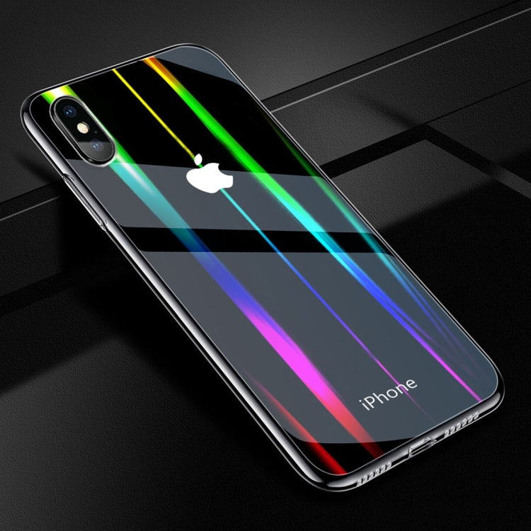 For iPhone XS Max Twilight Transparent Glass Case