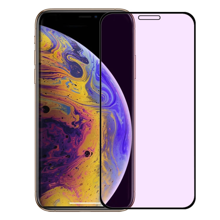 For iPhone 11 Pro Max / XS Max Anti-scratch 9H 10D Full Screen Purple-ray Tempered Glass Film