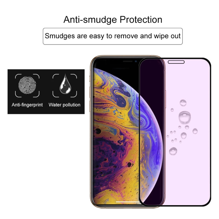 For iPhone 11 Pro Max / XS Max Anti-scratch 9H 10D Full Screen Purple-ray Tempered Glass Film