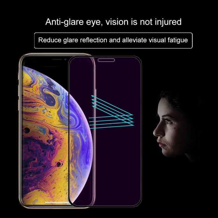 For iPhone 11 Pro Max / XS Max Anti-scratch 9H 10D Full Screen Purple-ray Tempered Glass Film