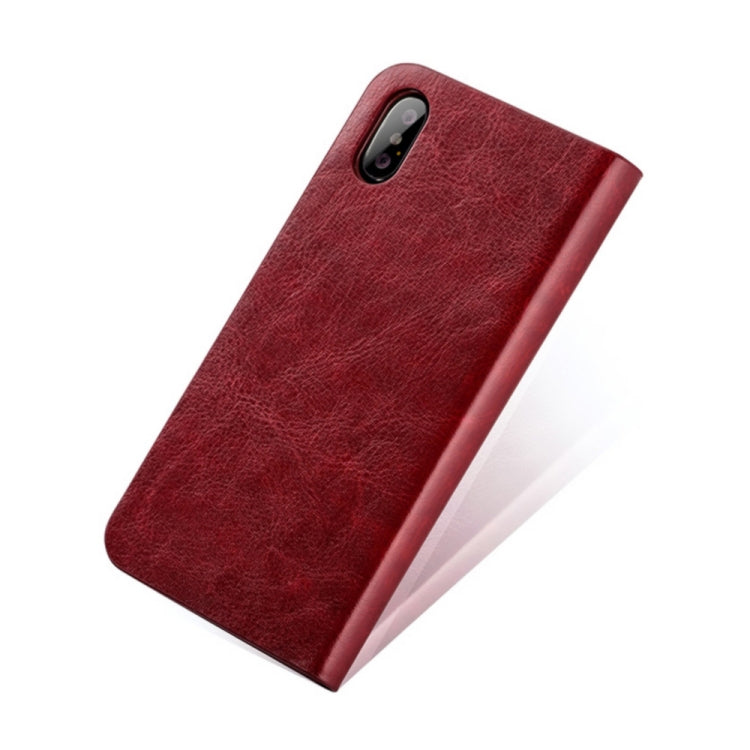For iPhone XS Max MUSUBO S3 Crazy Horse Texture Horizontal Flip PU Leather Case with Card Slots & Wallet