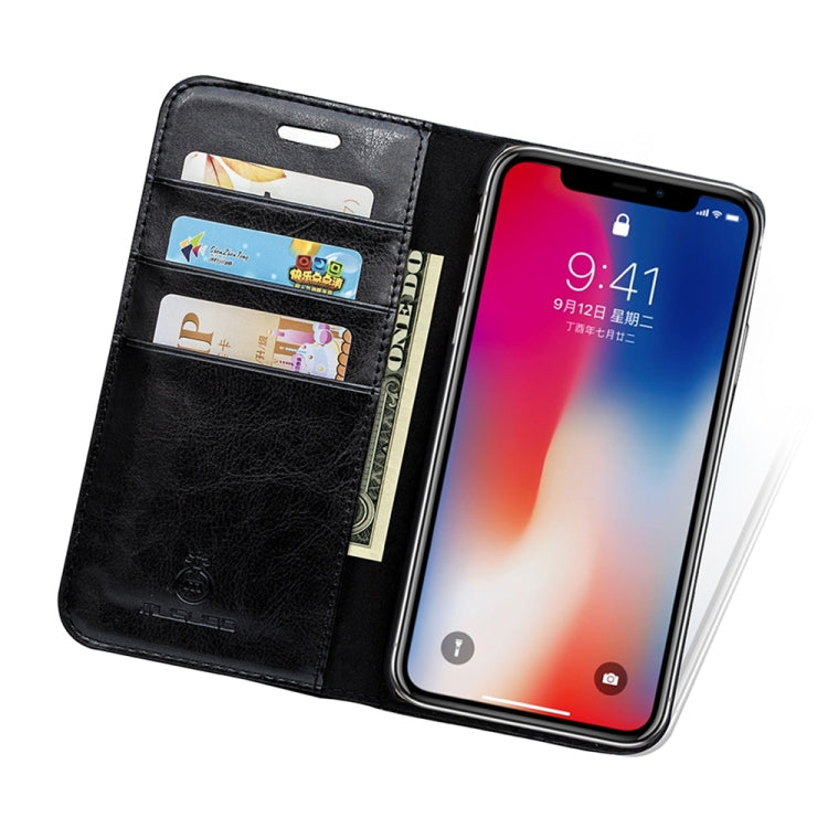 For iPhone XS Max MUSUBO H3 Crazy Horse Texture Horizontal Flip PU Leather Case with Holder & Card Slots & Wallet