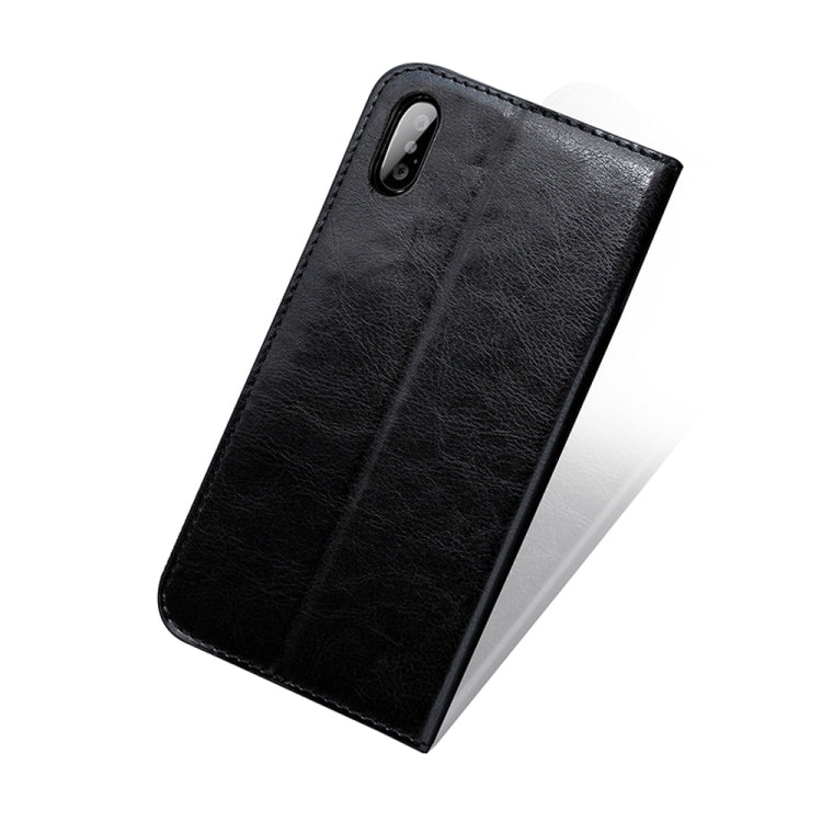 For iPhone XS Max MUSUBO H3 Crazy Horse Texture Horizontal Flip PU Leather Case with Holder & Card Slots & Wallet