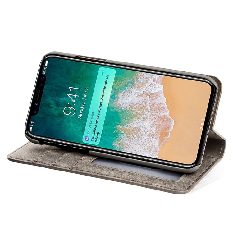 For iPhone XS Max MUSUBO C3 Crazy Horse Texture Horizontal Flip PU Leather Case with Holder & Movable Card Slots & Wallet