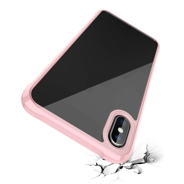 For iPhone XS Max Transparent Acrylic + TPU Airbag Shockproof Case