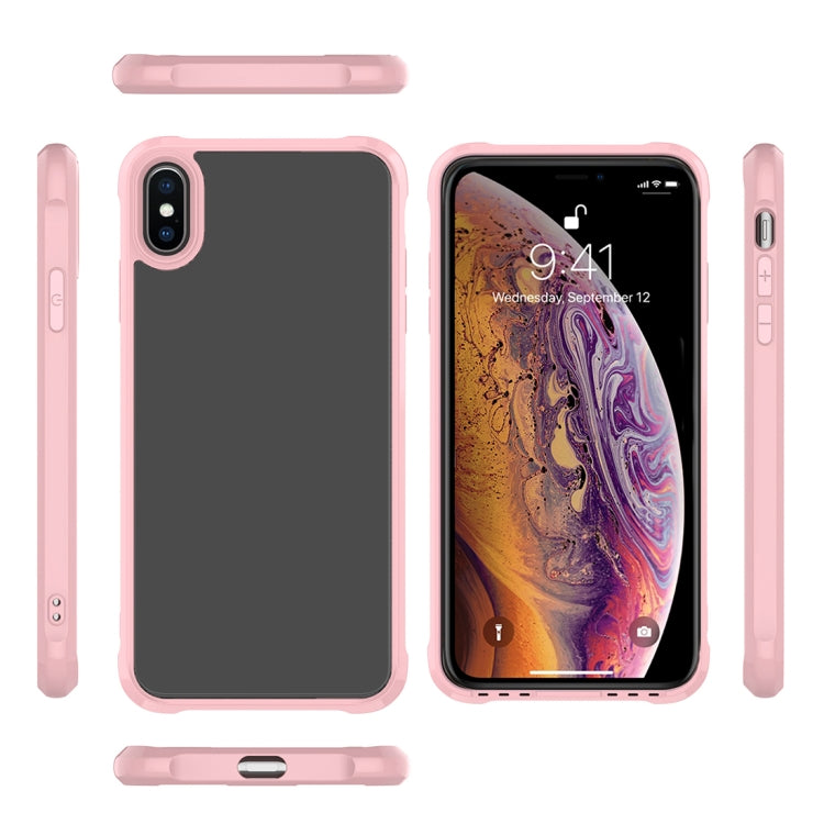 For iPhone XS Max Transparent Acrylic + TPU Airbag Shockproof Case