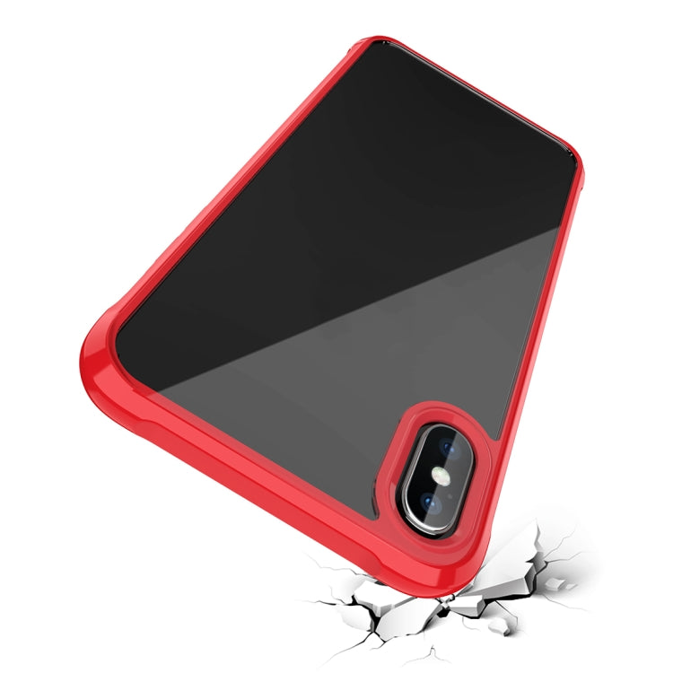 For iPhone XS Max Transparent Acrylic + TPU Airbag Shockproof Case