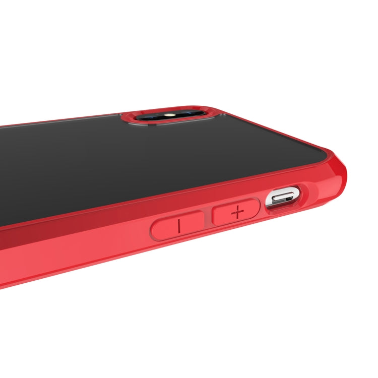 For iPhone XS Max Transparent Acrylic + TPU Airbag Shockproof Case