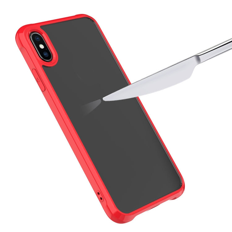 For iPhone XS Max Transparent Acrylic + TPU Airbag Shockproof Case