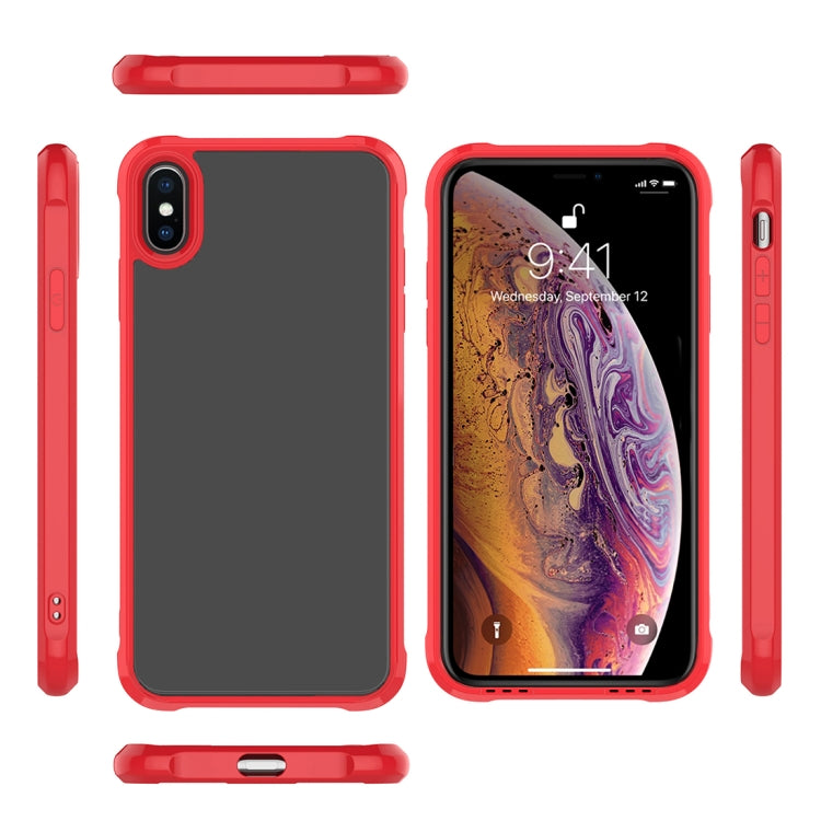 For iPhone XS Max Transparent Acrylic + TPU Airbag Shockproof Case
