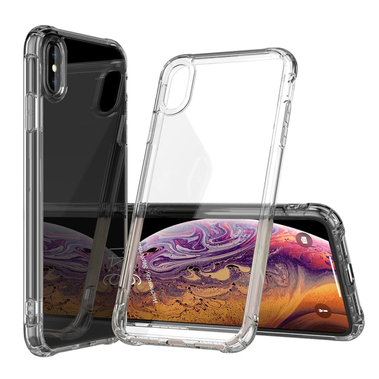 For iPhone XS Max Transparent Acrylic + TPU Airbag Shockproof Case