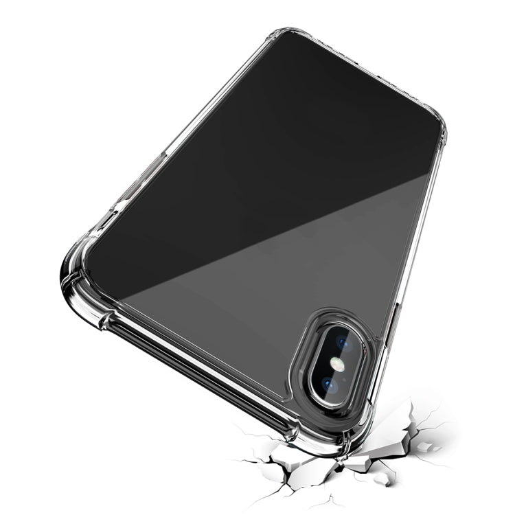 For iPhone XS Max Transparent Acrylic + TPU Airbag Shockproof Case