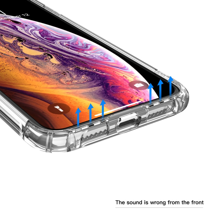 For iPhone XS Max Transparent Acrylic + TPU Airbag Shockproof Case