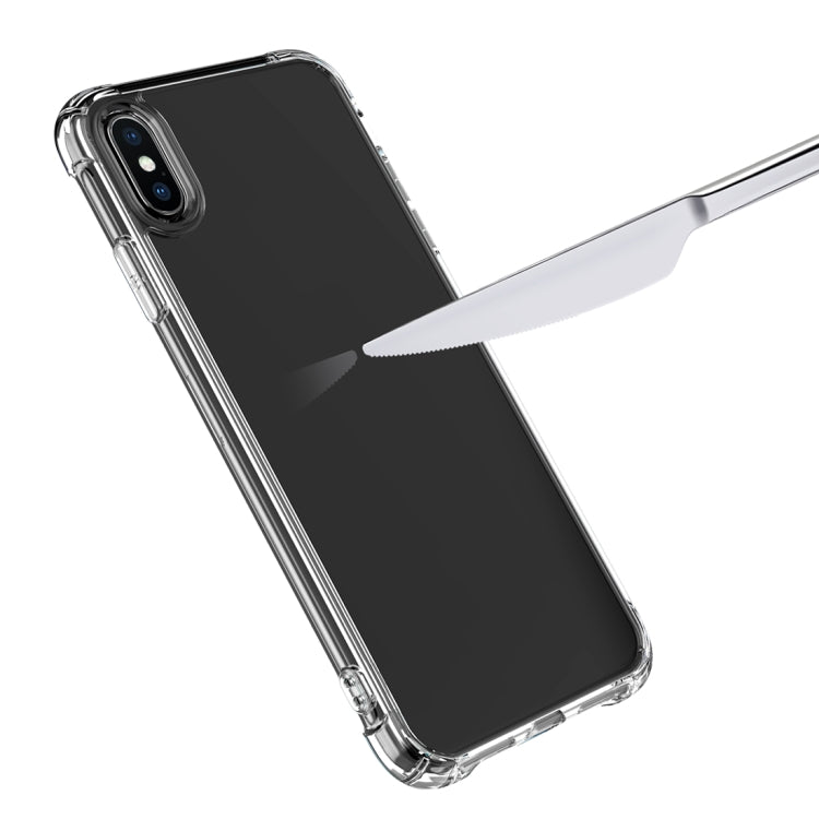 For iPhone XS Max Transparent Acrylic + TPU Airbag Shockproof Case