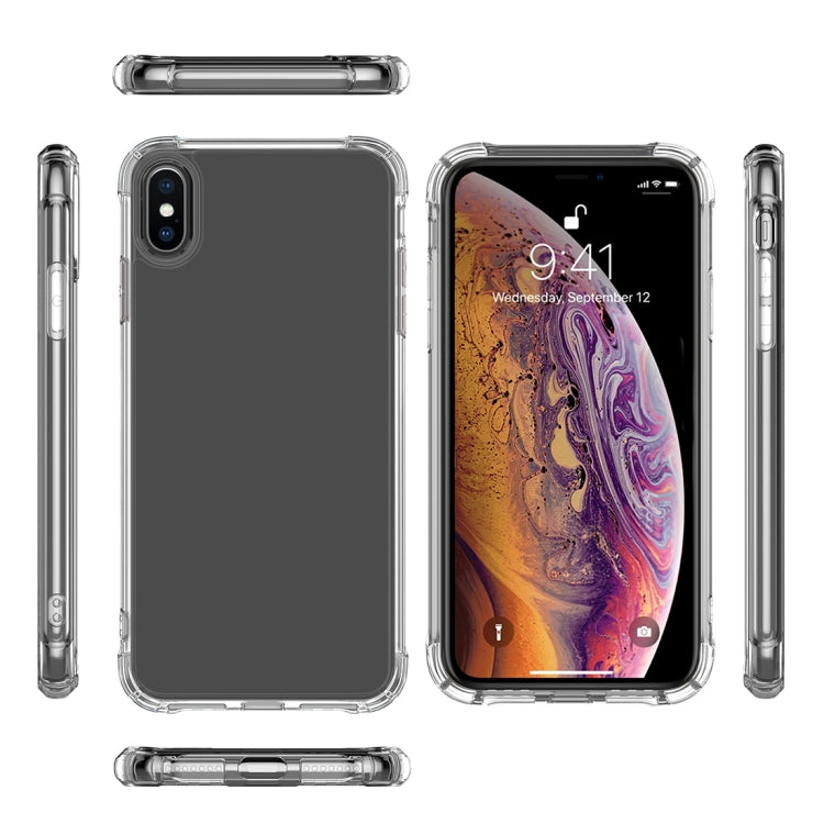 For iPhone XS Max Transparent Acrylic + TPU Airbag Shockproof Case