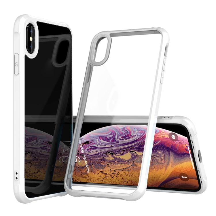 For iPhone XS Max Transparent Acrylic + TPU Airbag Shockproof Case