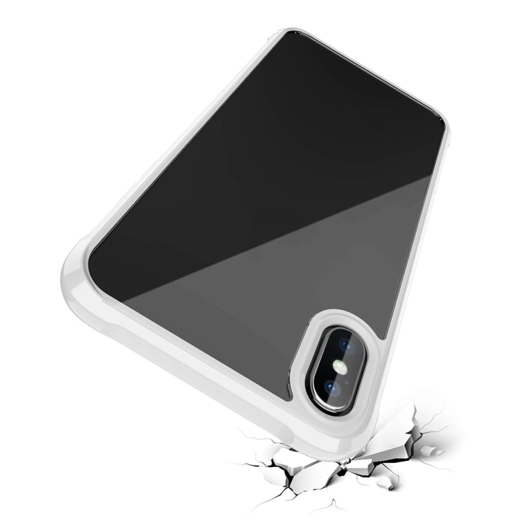 For iPhone XS Max Transparent Acrylic + TPU Airbag Shockproof Case
