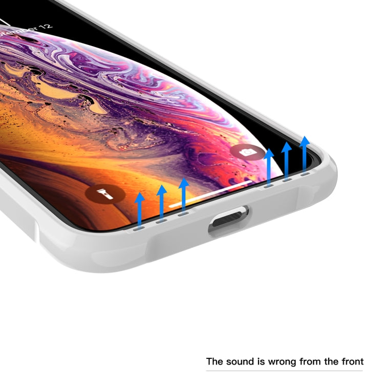 For iPhone XS Max Transparent Acrylic + TPU Airbag Shockproof Case