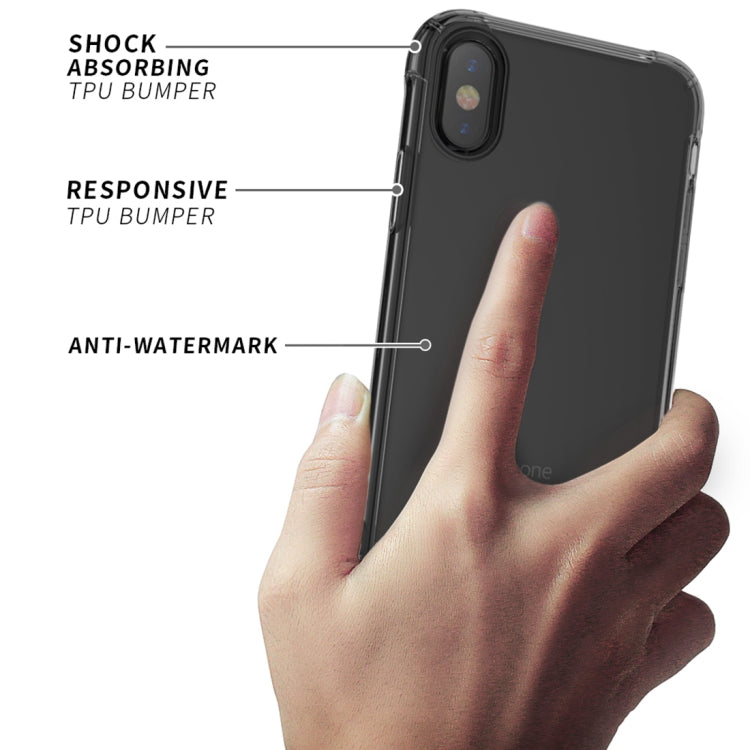 For iPhone XS Max Transparent TPU Airbag Shockproof Case