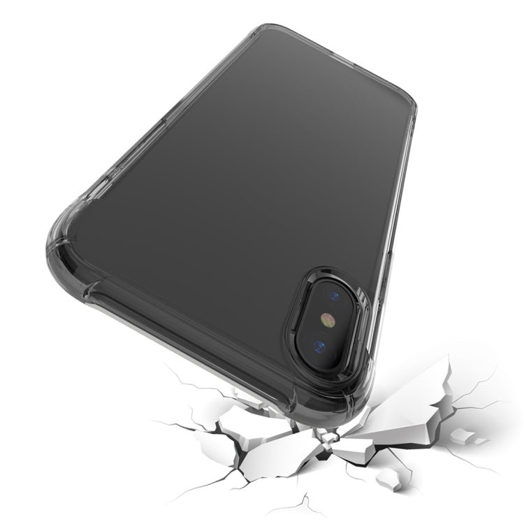 For iPhone XS Max Transparent TPU Airbag Shockproof Case